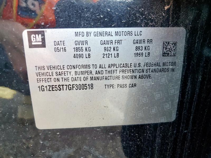 2016 CHEVROLET MALIBU LT 1G1ZE5ST7GF300518