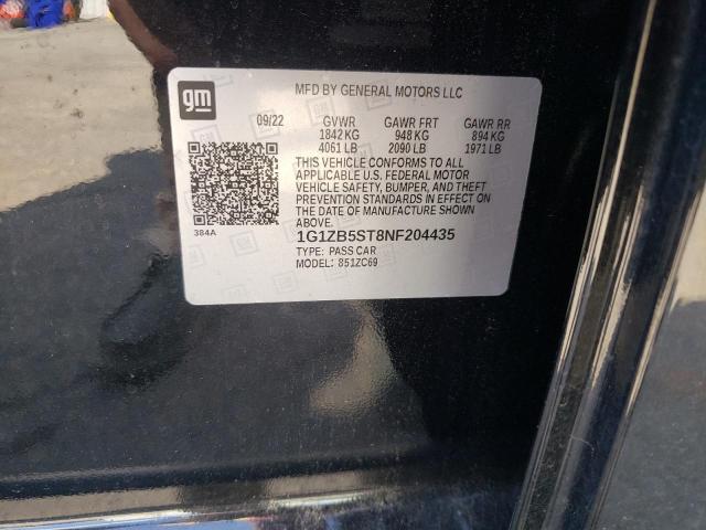 2022 CHEVROLET MALIBU LS 1G1ZB5ST8NF204435