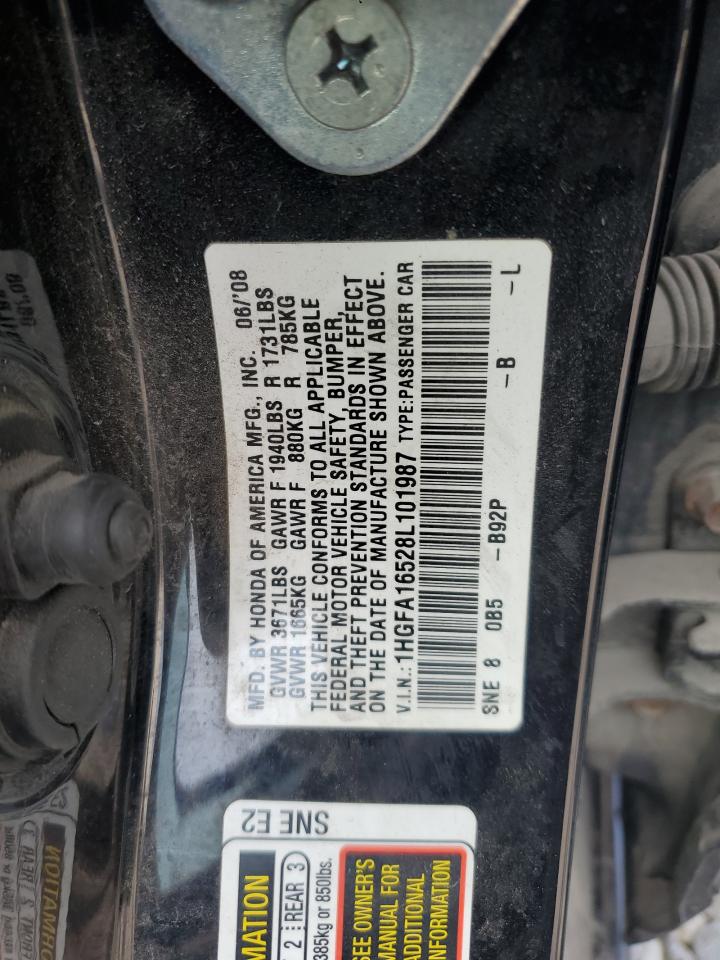 Lot #3239630223 2008 HONDA CIVIC LX