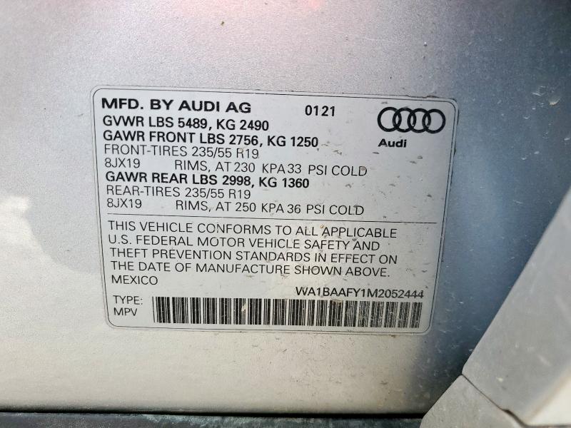 2021 AUDI Q5 PREMIUM #3280482133