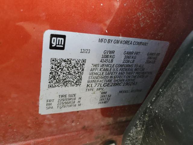 2024 CHEVROLET TRAX 1RS KL77LGE28RC190261