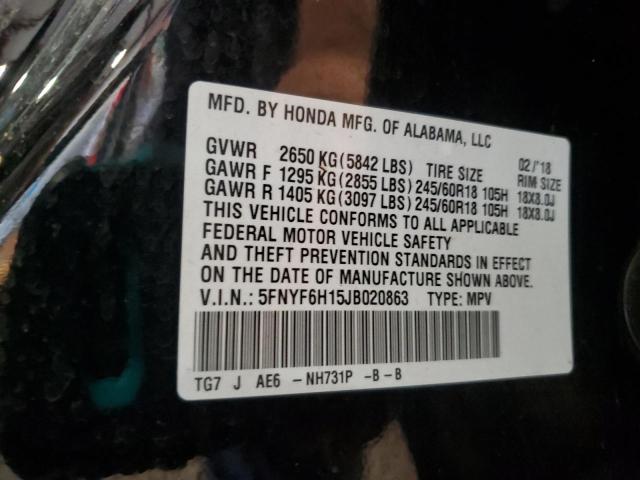 2018 HONDA PILOT LX 5FNYF6H15JB020863