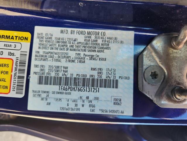 2016 FORD FUSION SE - 1FA6P0H76G5131251