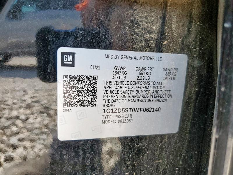 2021 CHEVROLET MALIBU LT #3286714312