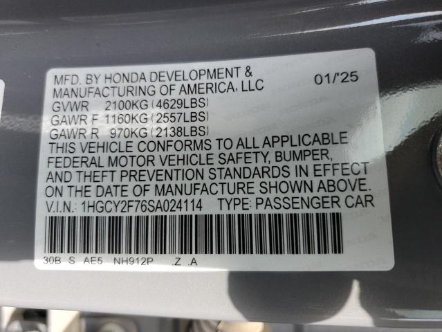 2025 HONDA ACCORD HYB 1HGCY2F76SA024114