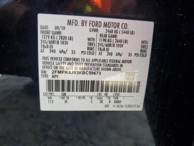 2019 FORD EDGE SEL - 2FMPK4J93KBC59673