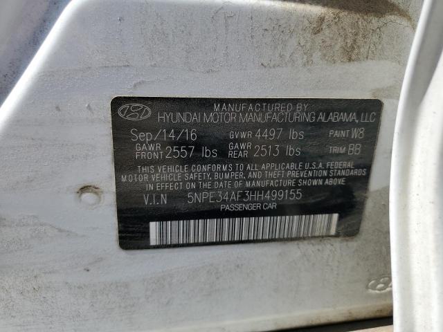 2017 HYUNDAI SONATA SPORT 5NPE34AF3HH499155