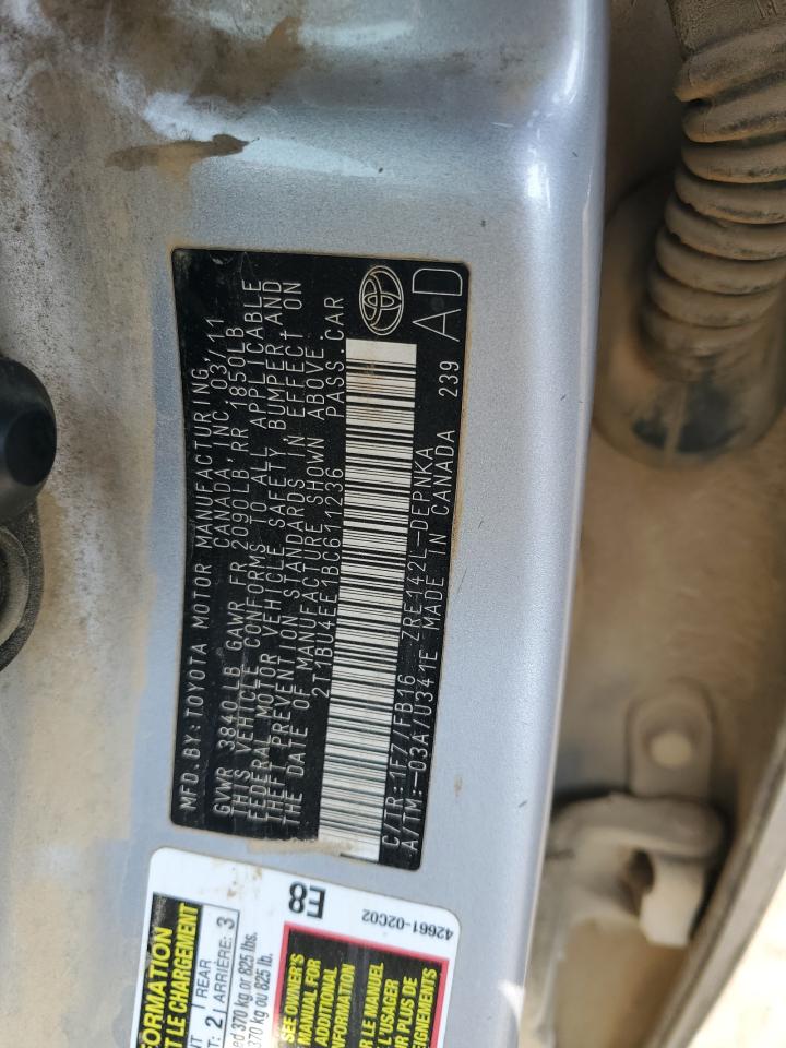 Lot #3253818588 2011 TOYOTA COROLLA BASE