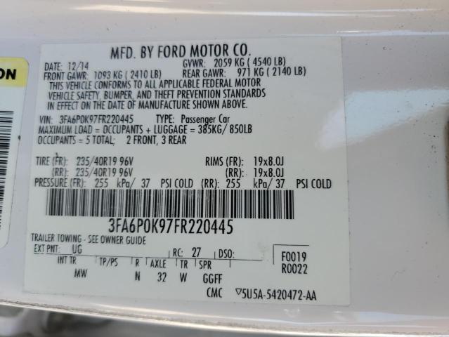 2015 FORD FUSION TIT 3FA6P0K97FR220445