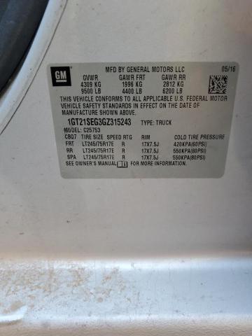 2016 GMC SIERRA C2500 SLE 1GT21SEG3GZ315243