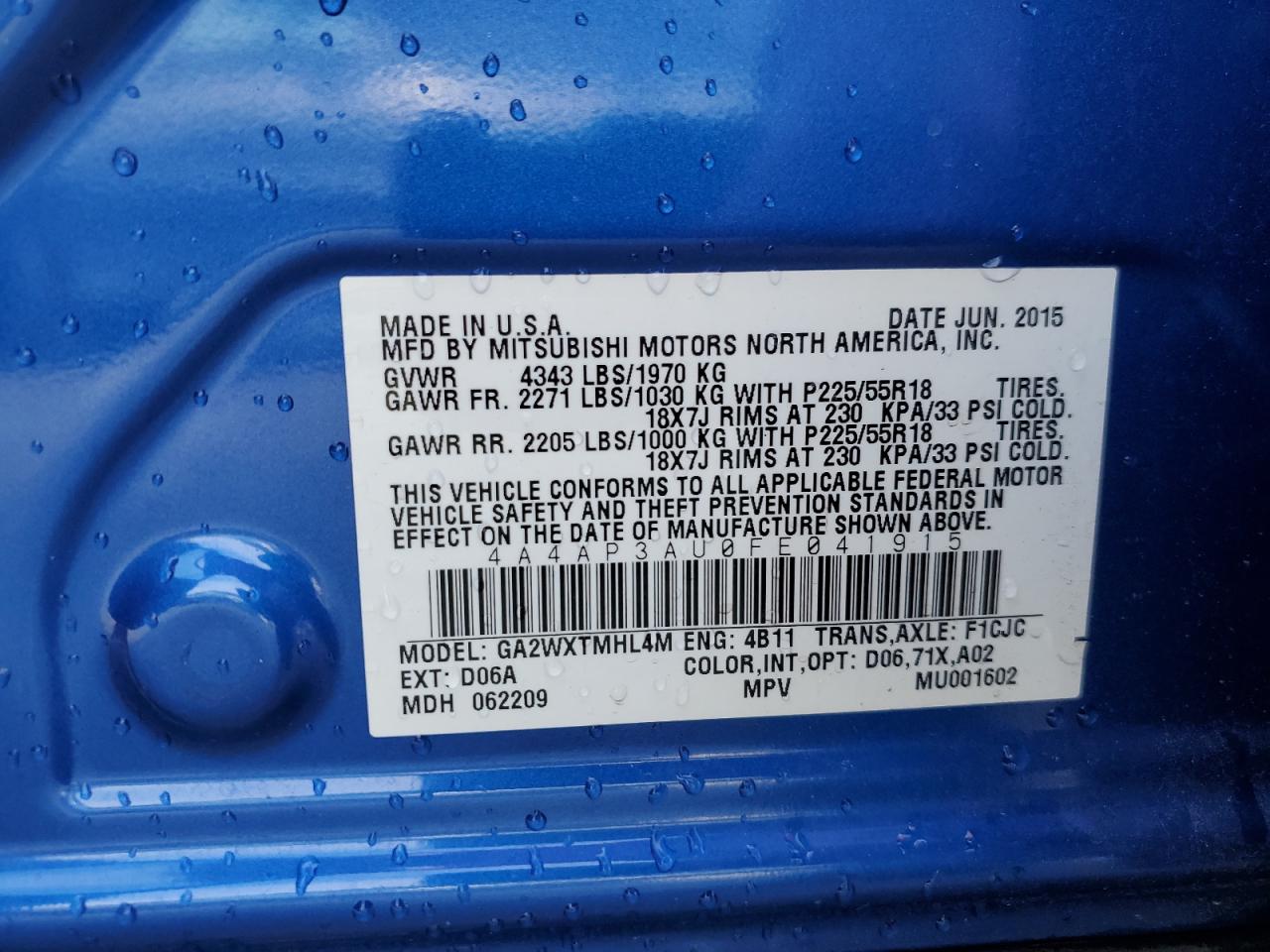 MITSUBISHI OUTLANDER ES