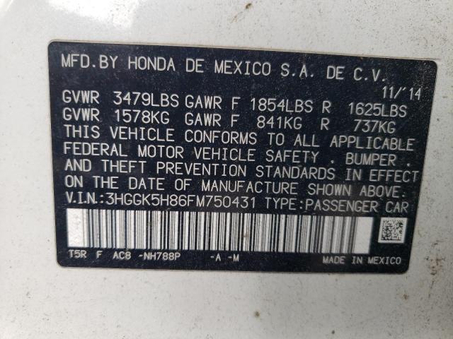 2015 HONDA FIT EX #3284636327