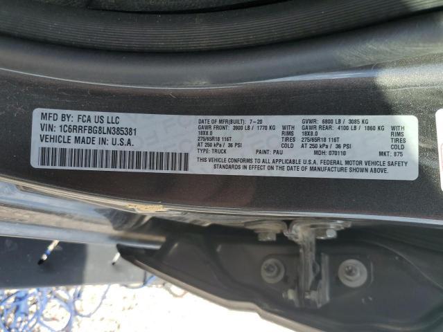 2020 RAM 1500 BIG H 1C6RRFBG8LN385381