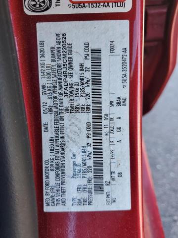 2012 FORD FIESTA SE #3259586036