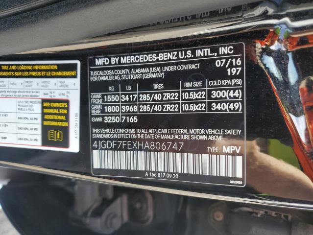 2017 MERCEDES-BENZ GLS 63 AMG 4JGDF7FEXHA806747