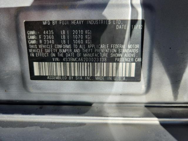 2013 SUBARU LEGACY 2.5 - 4S3BMCA62D3023138