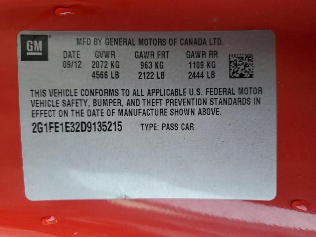 2013 CHEVROLET CAMARO LS - 2G1FE1E32D9135215