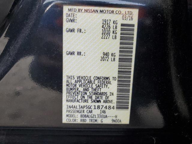 2016 NISSAN ALTIMA 2.5 1N4AL3AP5GC187484