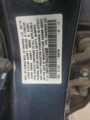 2016 HONDA CIVIC LX 19XFC2F55GE243000