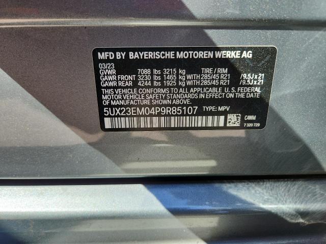 2023 BMW X7 XDRIVE4 5UX23EM04P9R85107