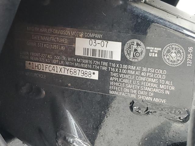 2007 HARLEY-DAVIDSON FLHTCUI 1HD1FC41X7Y687988