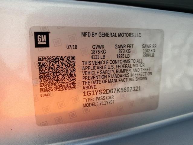 2019 CHEVROLET CORVETTE Z 1G1YS2D67K5602321