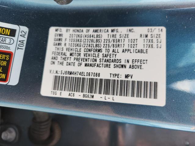 2014 HONDA CR-V EXL - 5J6RM4H74EL067088