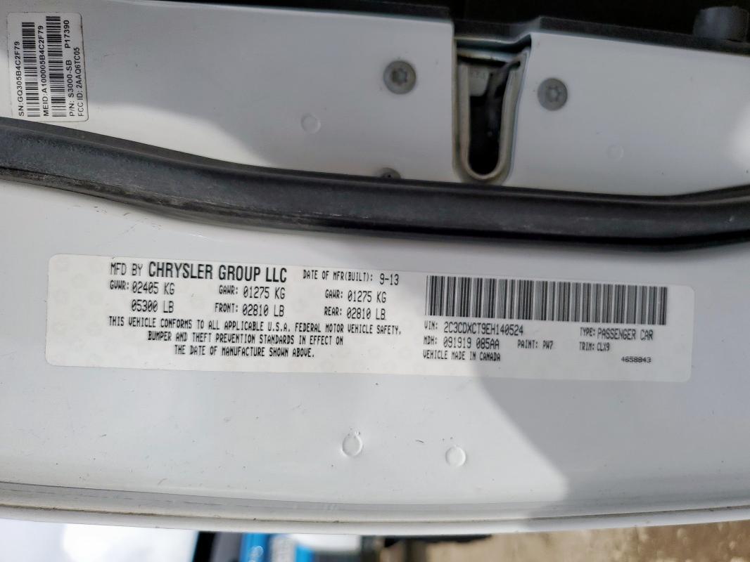 2014 DODGE CHARGER R/ - 2C3CDXCT9EH140524