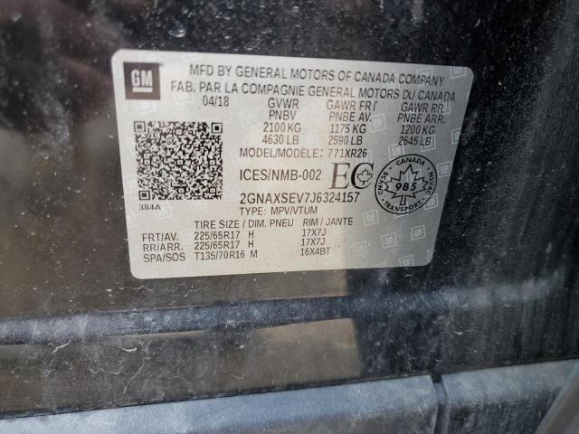 2018 CHEVROLET EQUINOX LT 2GNAXSEV7J6324157