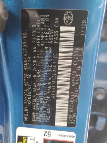 2020 TOYOTA CAMRY SE 4T1G11AK8LU301125