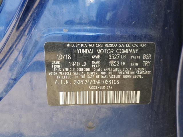 2019 HYUNDAI ACCENT SE 3KPC24A35KE058106