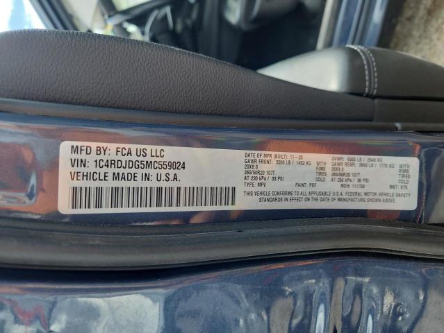 2021 DODGE DURANGO GT 1C4RDJDG5MC559024