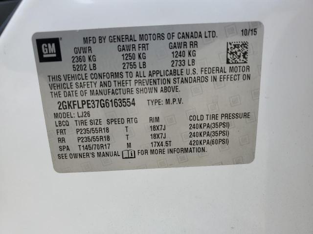2016 GMC TERRAIN SL 2GKFLPE37G6163554