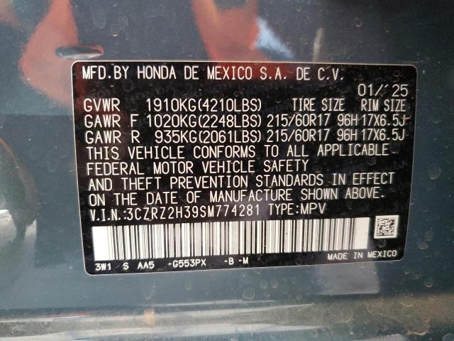 2025 HONDA HR-V LX - 3CZRZ2H39SM774281