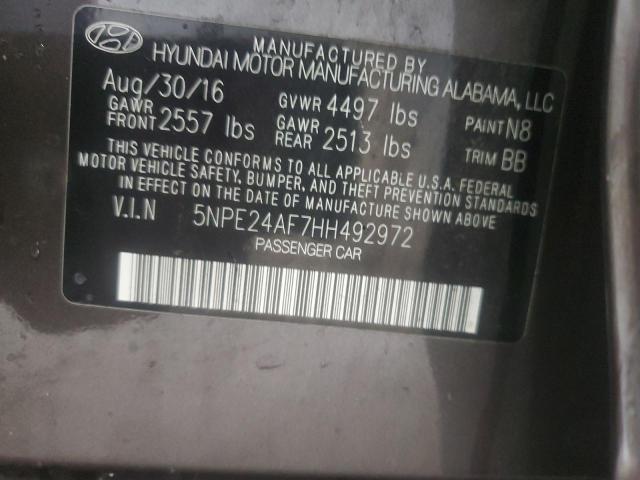 2017 HYUNDAI SONATA SE #3286567157