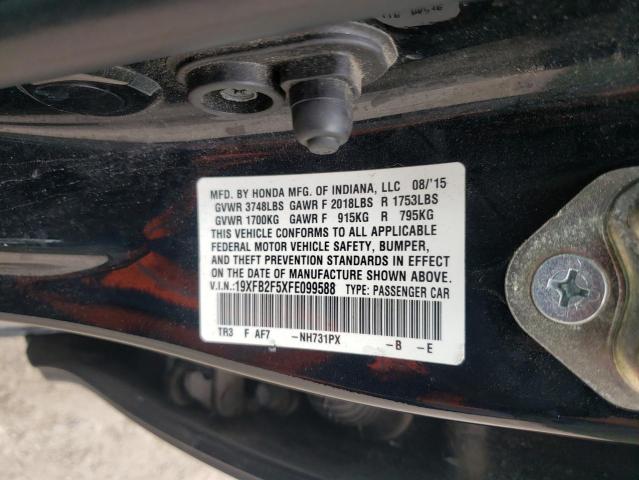 2015 HONDA CIVIC LX 19XFB2F5XFE099588