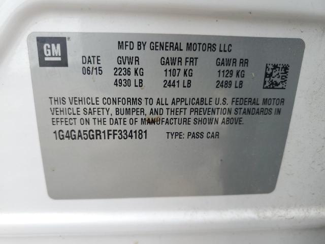 2015 BUICK LACROSSE 1G4GA5GR1FF334181