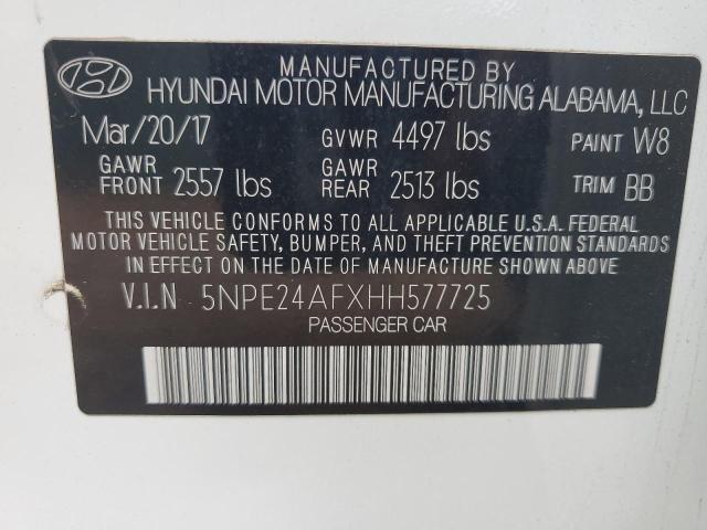 2017 HYUNDAI SONATA SE 5NPE24AFXHH577725