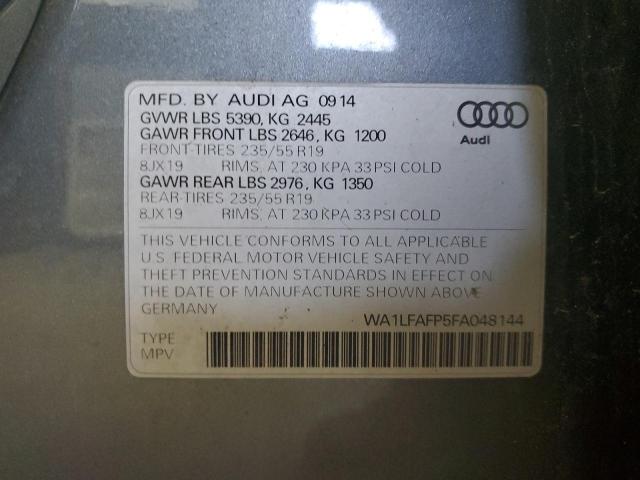 2015 AUDI Q5 PREMIUM WA1LFAFP5FA048144