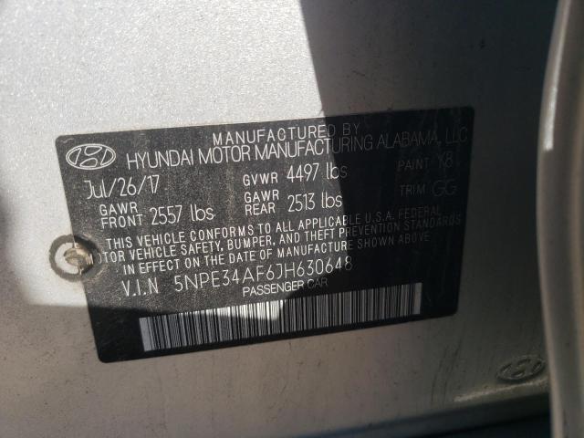 2018 HYUNDAI SONATA SPO 5NPE34AF6JH630648