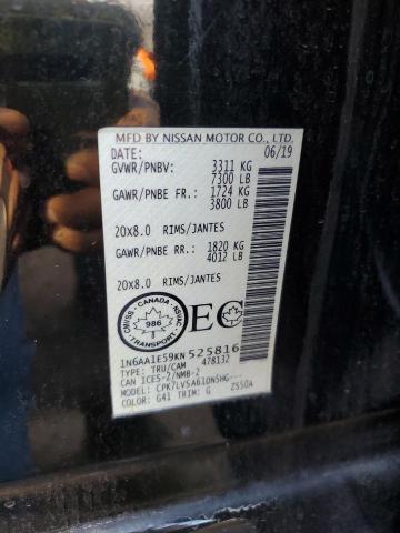 2019 NISSAN TITAN SV 1N6AA1E59KN525816