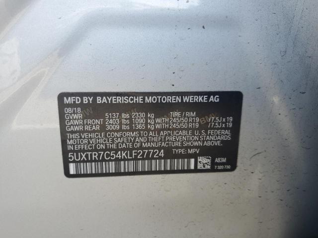 2019 BMW X3 SDRIVE3 5UXTR7C54KLF27724