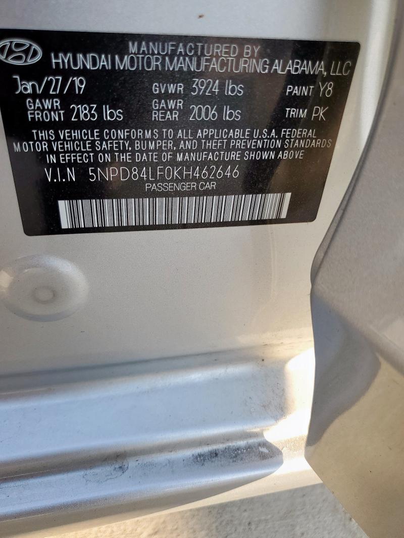 2019 HYUNDAI ELANTRA SE - 5NPD84LF0KH462646