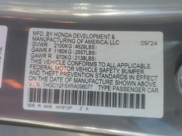 2024 HONDA ACCORD HYBRID SPORT - 1HGCY2F5XRA098077