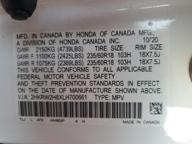 2020 HONDA CR-V EXL 2HKRW2H8XLH700661