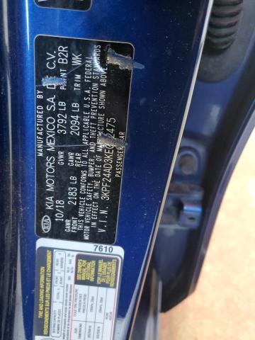 2019 KIA FORTE FE 3KPF24AD3KE042475