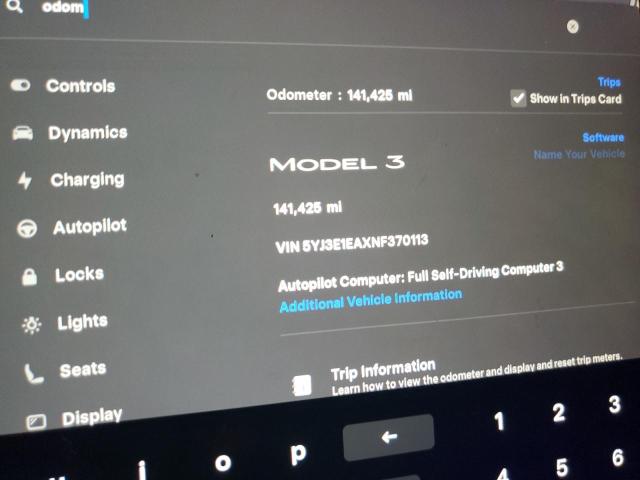 2022 TESLA MODEL 3 - 5YJ3E1EAXNF370113