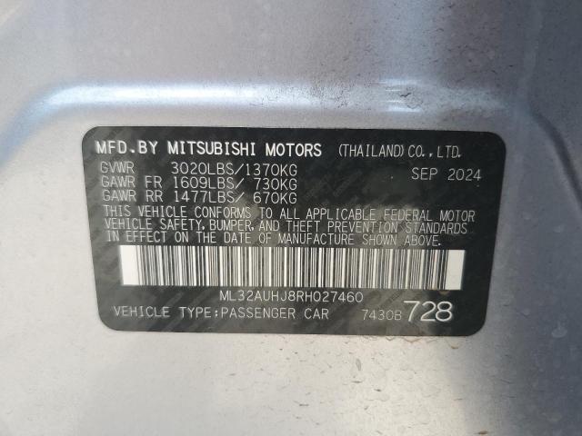 2024 MITSUBISHI MIRAGE ES ML32AUHJ8RH027460