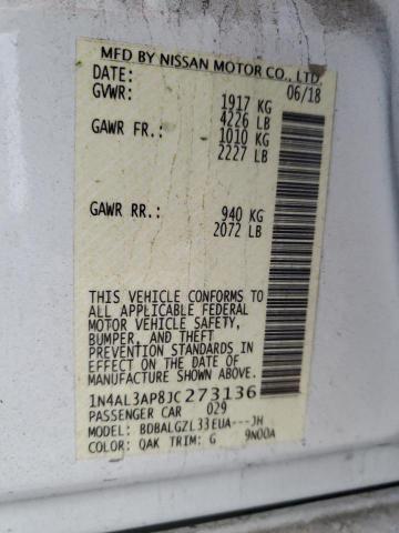 2018 NISSAN ALTIMA 2.5 1N4AL3AP8JC273136