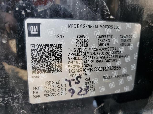 2018 CHEVROLET SUBURBAN K 1GNSKHKCXJR203555